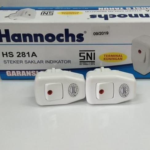 HANNOCHS HS 281A Steker Saklar Switch Lampu Indikator Listrik Jantan