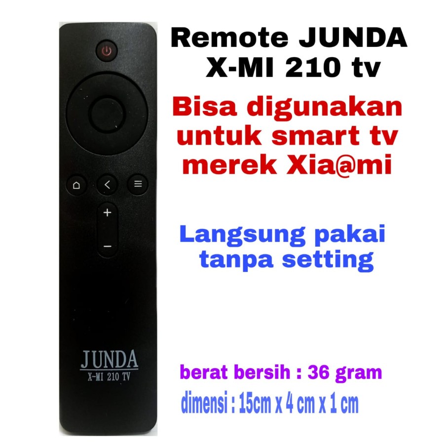 REMOTE SMART TV JUNDA X-MI 210 BISA UNTUK XIAOMI MI TV