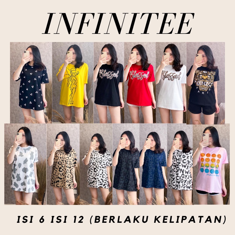 Paket Diskon Reseller Baju Kaos Wanita 12pcs