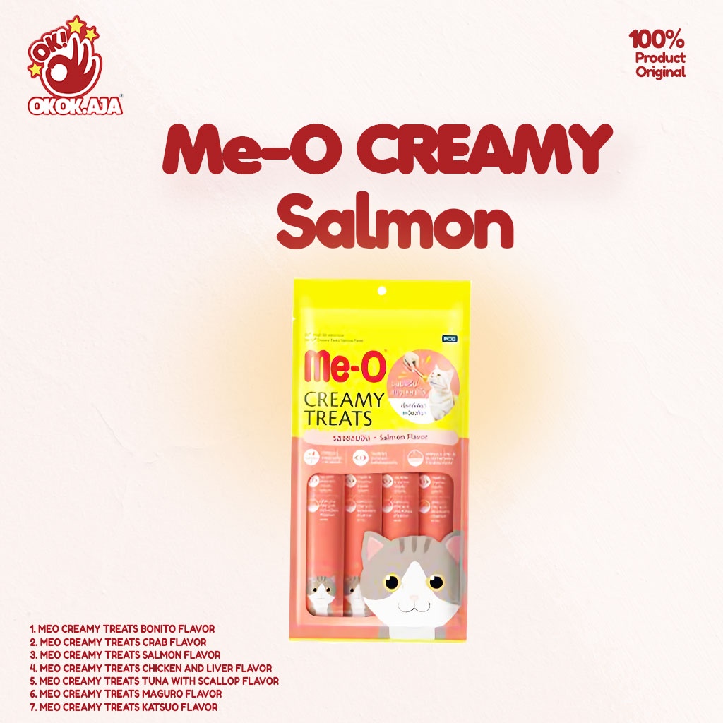 MEO Creamy 60gr Makanan Snack Kucing favorit Untuk Adult &amp; Kitten -  cemilan kucing