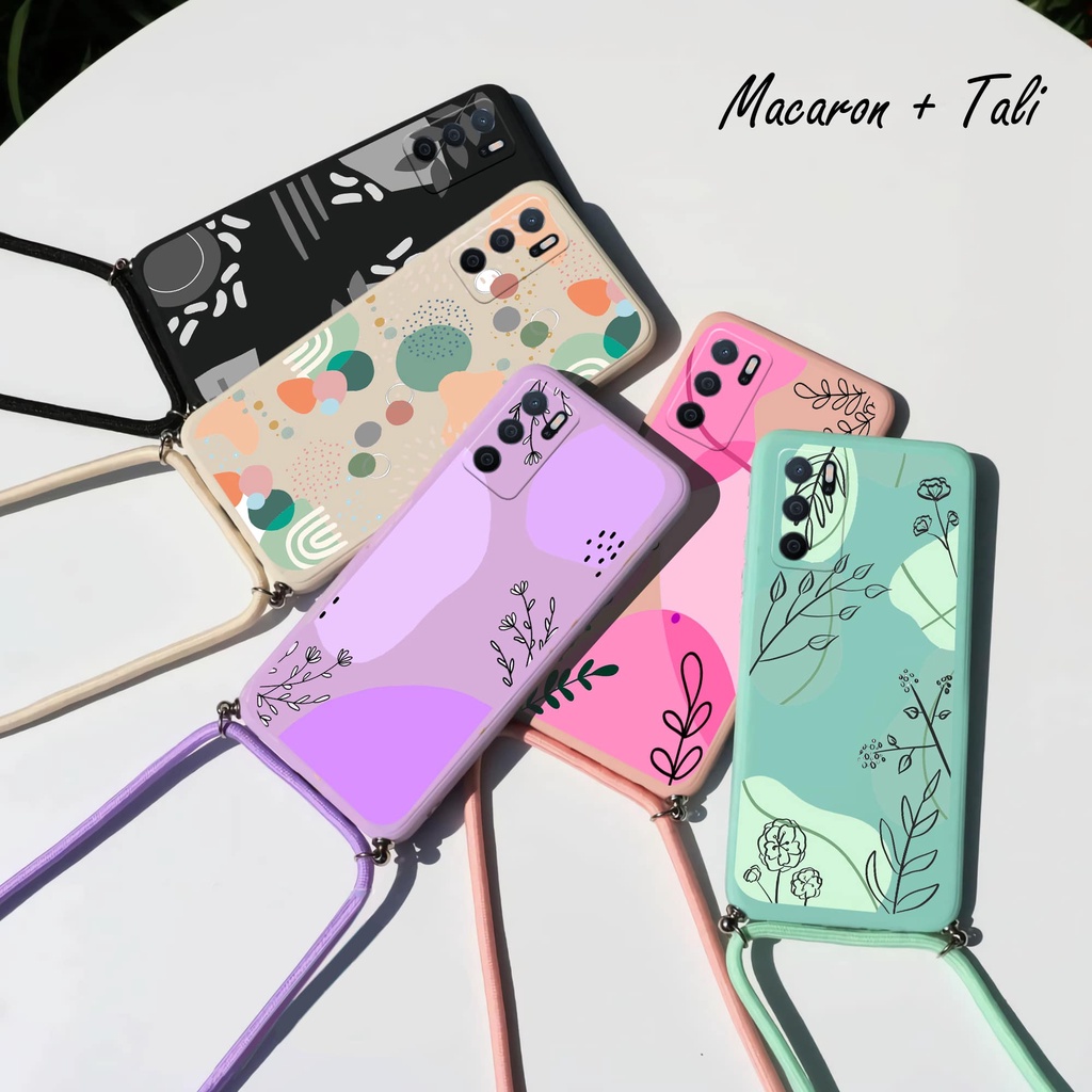 Sling Case Macaron Softcase Tali (UV14) Oppo A95 4G 5G A74 A16 A15 A15s A55 A54 A53 A52 A92 A5 9 2020 RENO 7 6  5 5F 4 4F A5S A12 A7 A1K F5 F7 F9 F11 PRO A3S RENO 8 5G PRO RENO 7Z 7 5G 7 4GA16K/A16E