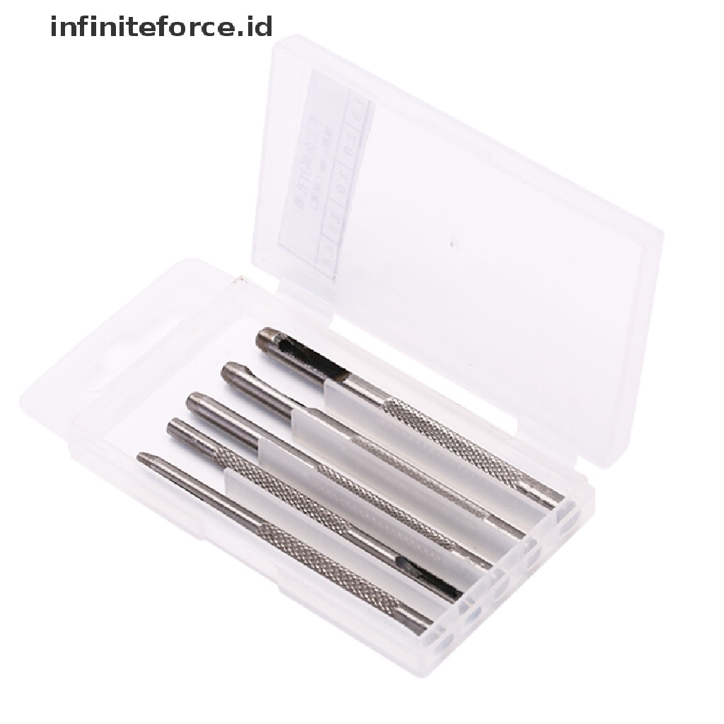 (Infiniteforce.Id) 5pcs / Set Puncher Pembuat Lubang Ikat Pinggang Kulit Diy