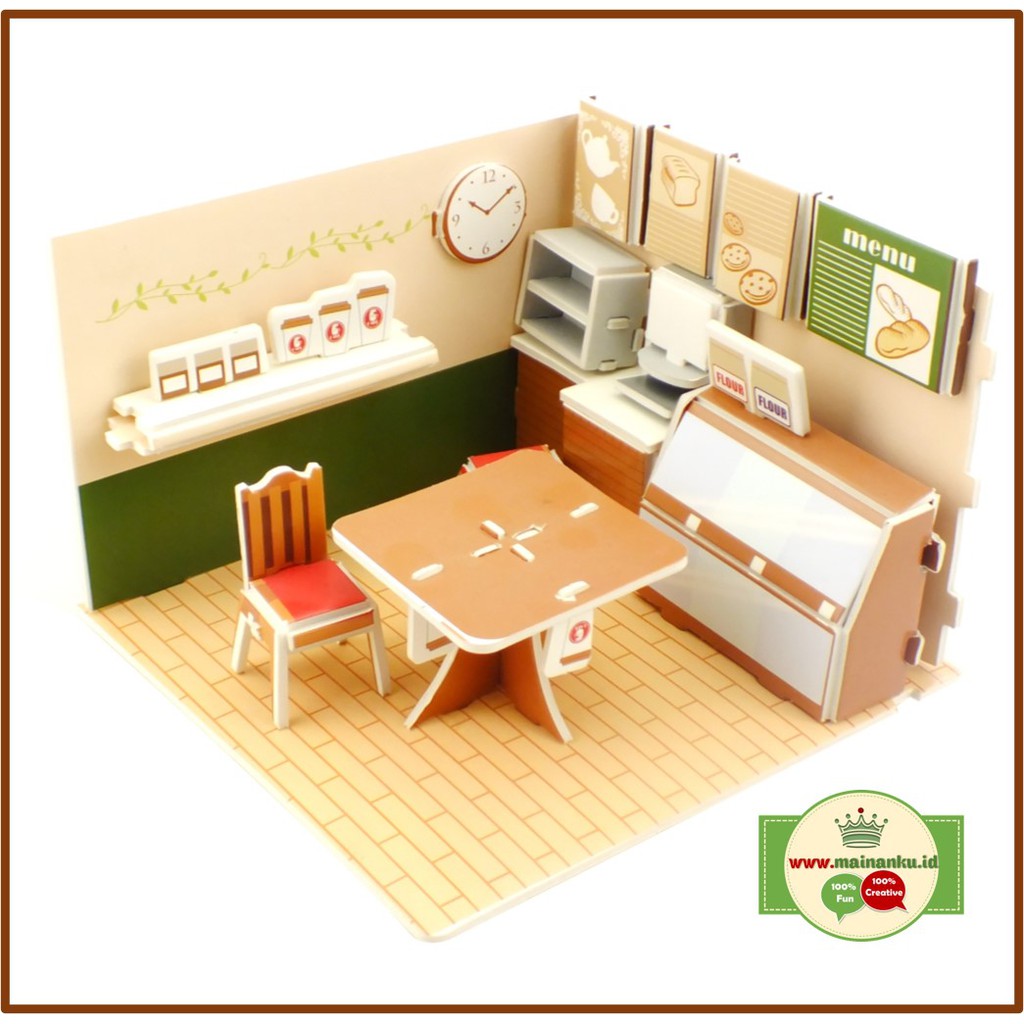 Mini Puzzle 3D | COFFEE SHOP | Mainan Liburan Anak Sekolah - 1690-A