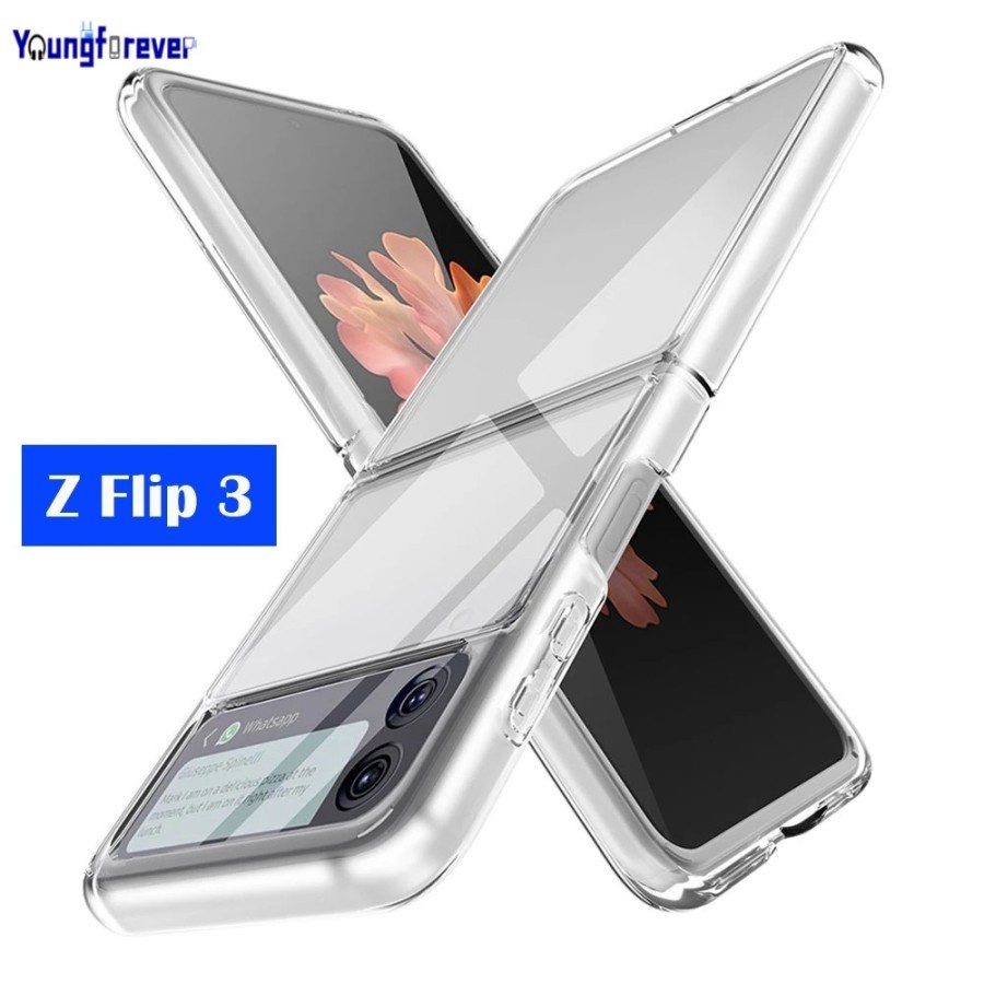 Case Samsung Galaxy Z Flip 3 Flip3 Casing Bening Clear TPU PC