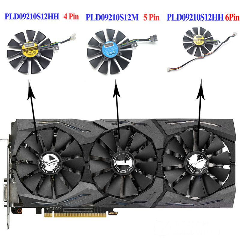 Bt Cooler Fan Untuk Strix Gtx1060Kipas VGA Graphics Card Cooling 12V 0.4A 87MM