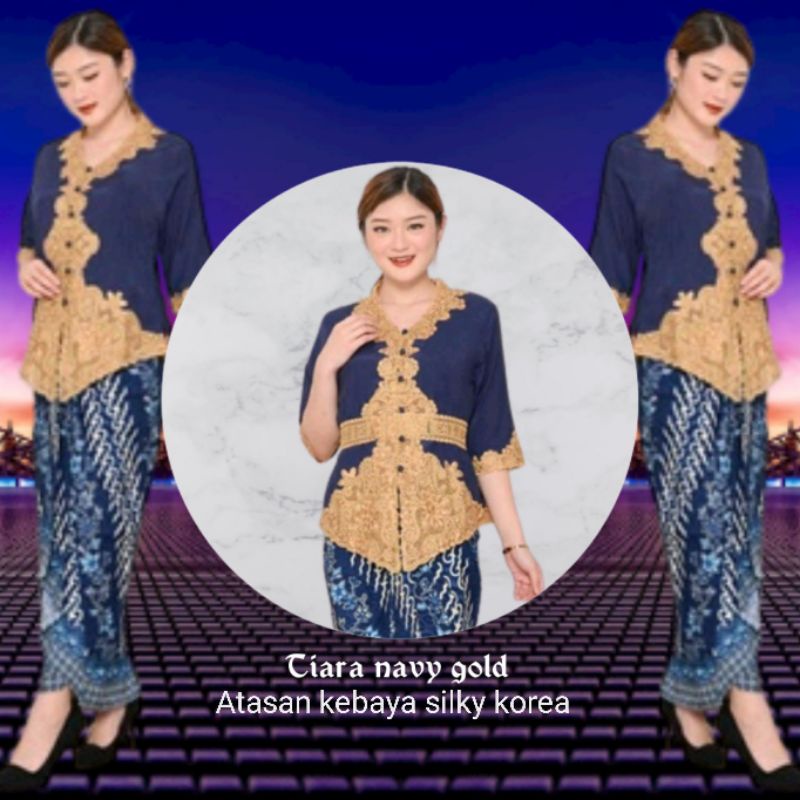 Atasan Kebaya Encim Brukat Bordir Senada Modern