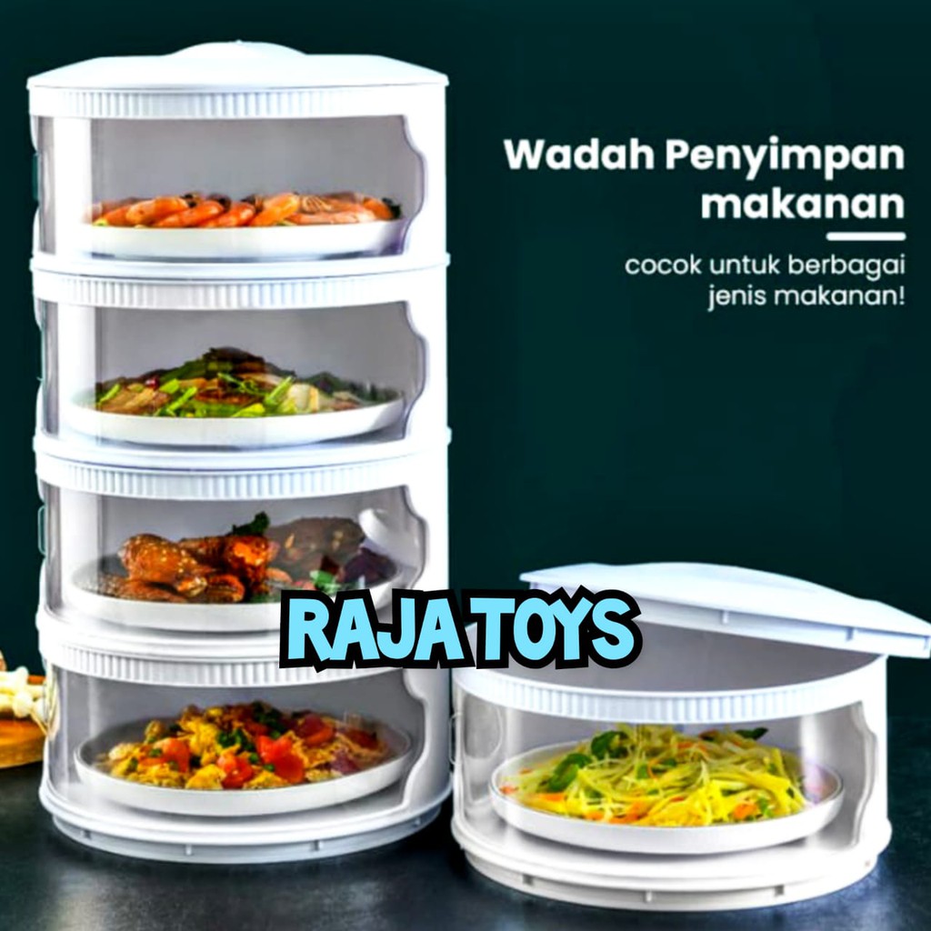 TUDUNG SAJI SUSUN RAK MAKANAN 4 SUSUN FOOD COVER TAHAN PANAS