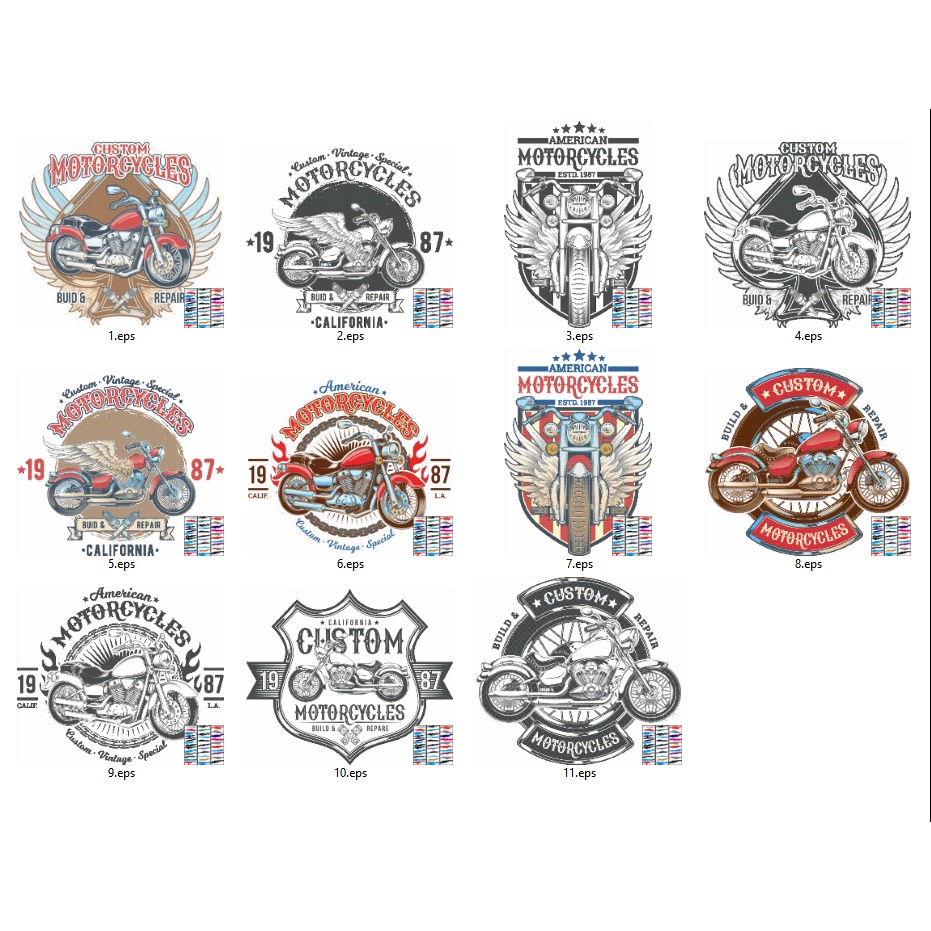 Vintage Bike Emblems Vector - Coreldraw