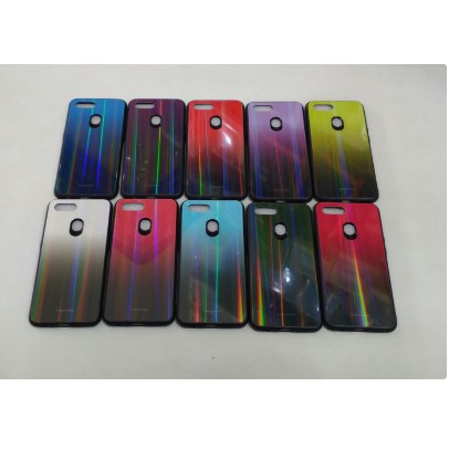 Case Oppo Realme u1 Glass Aurora Rainbow Premium Caselab