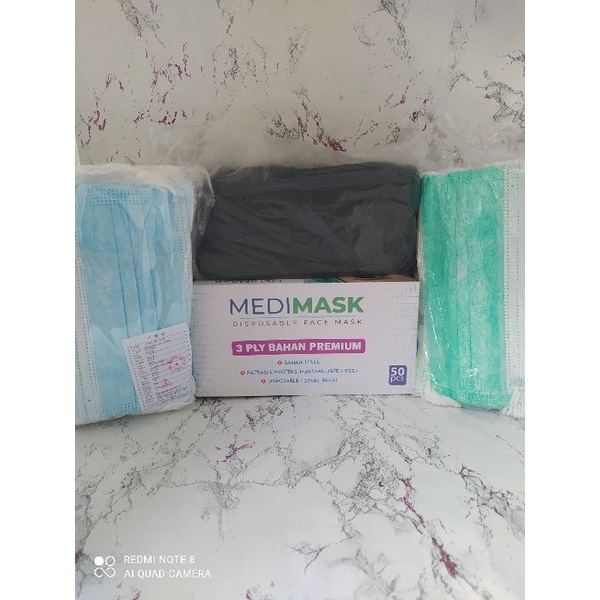 masker medimask 3ply izin kemenkes isi 50lembar