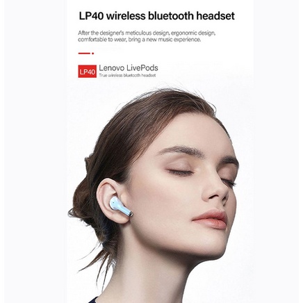 ITSTORE Lenovo LP40 Pro TWS Wireless Earphones Bluetooth 5.1 Sport Noise Reduction Bass Headphones Earbuds Original