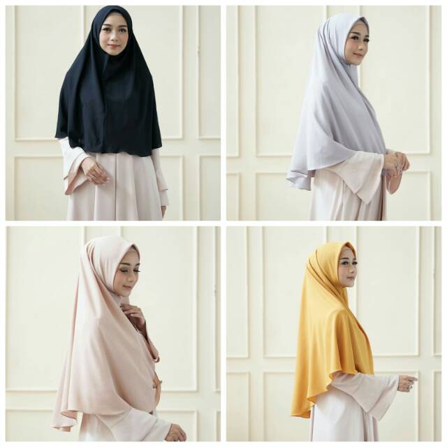 Khimar Jilbab Kerudung  Instan Hanna Non Pet