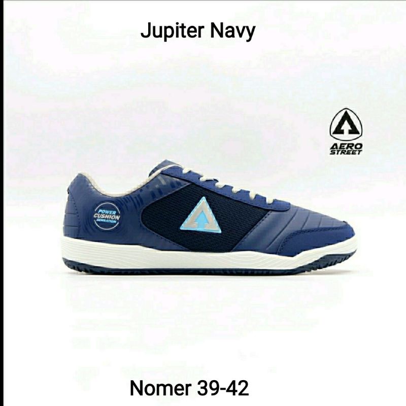 Aerostreet 39-42 Jupiter Navy - Sepatu Sport Futsal Pria Aero Street 21AA29