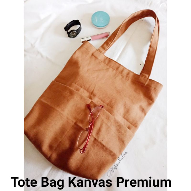 Tas Kanvas Wanita Bahu Tote Bag Premium High Quality