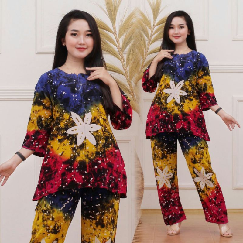 cp malaman , setelan batik cap