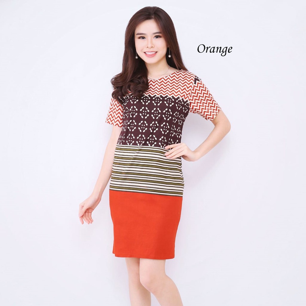 Baju Batik Wanita - Ceongsam Batik Wanita 038 MVP-Orange