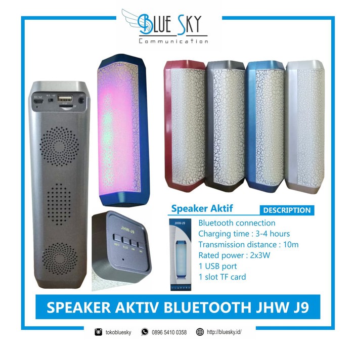 SPEAKER ACTIVE BLUETOOTH JHW J9 SUPPORT FLASHDISK MICRO SD RADIO FM