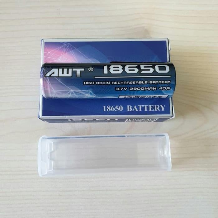 Baterry Baterai Batre Batere 18650 Authentic AWT 2900mah 40A original