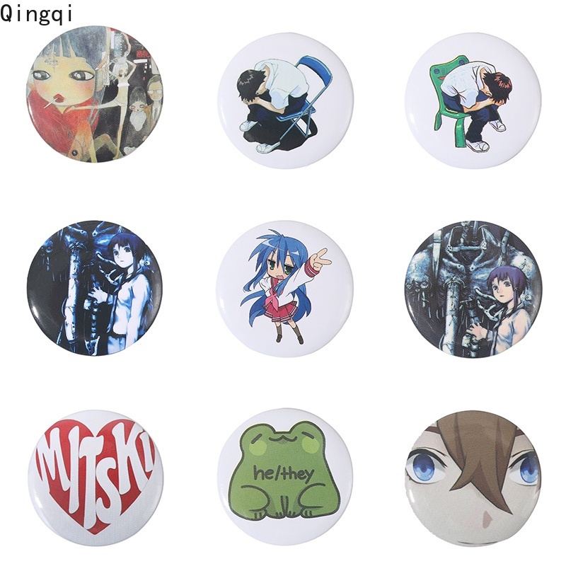 Pin Bros Lencana Kerah Motif Kartun Anime Role-school Hip Hop Bahan EVA Tinplate Untuk Hadiah