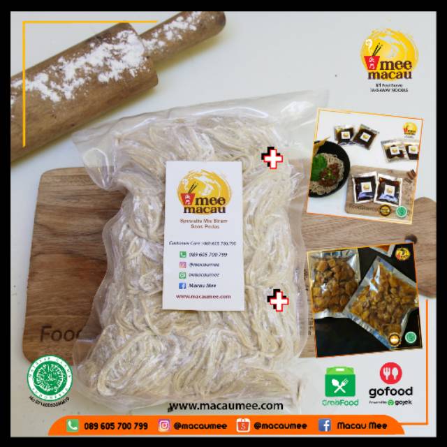 PAKET 11 PORSI MIE AYAM | Mie Basah 11 + Bumbu Mie + Ayam | 1 Kg