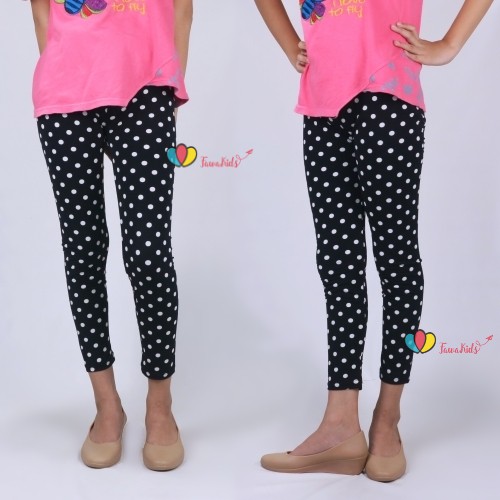 Legging Carlissa Anak 10-12 Tahun Remaja Tanggung / Celana Panjang Perempuan Murah Adem Leging Salur