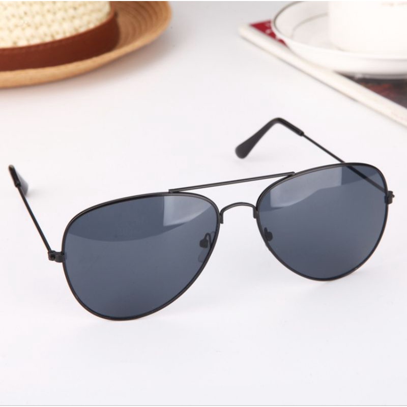 Kacamata Hitam Aviator Sunglasses Pilot Pria Wanita Anti Radiasi UV Blueray Model Gaya Fashion Korea