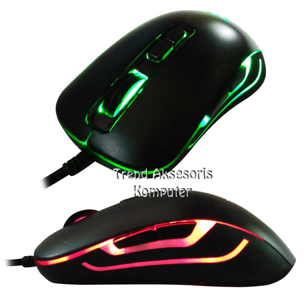 NYK GP-09 Macro Mouse Gaming 7D USB with LED - Hitam