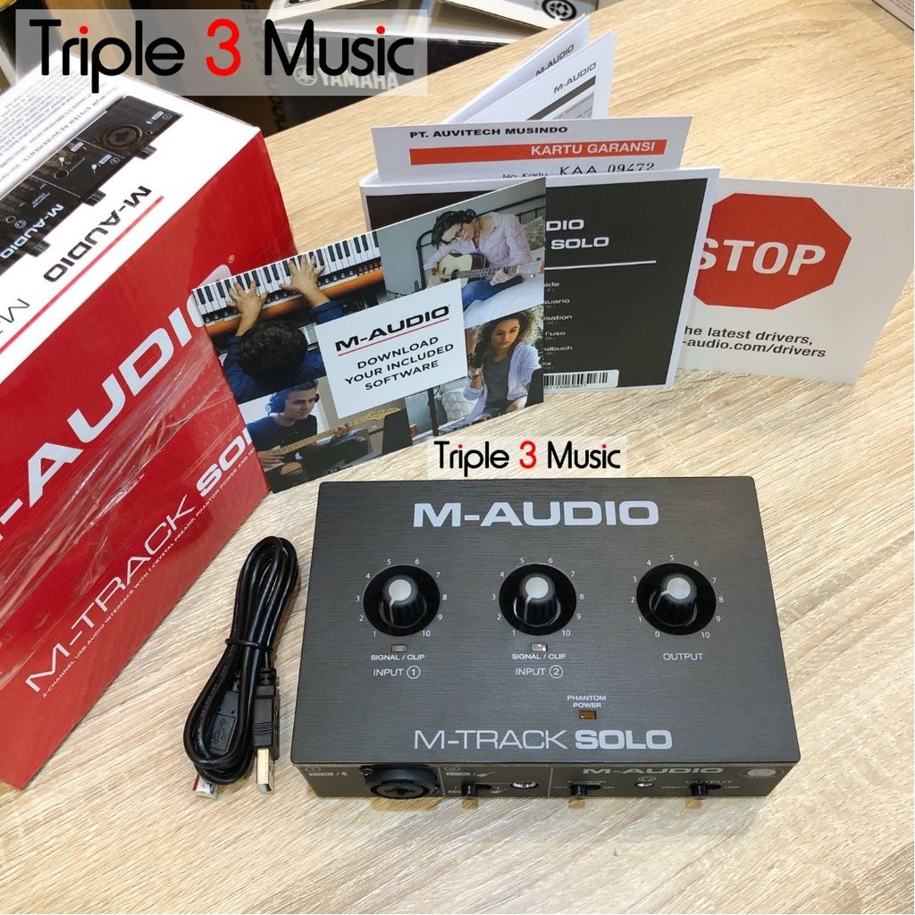 M-Audio MTRACK SOLO M-TRACK SOLO Soundcard recording ORIGINAL GARANSI