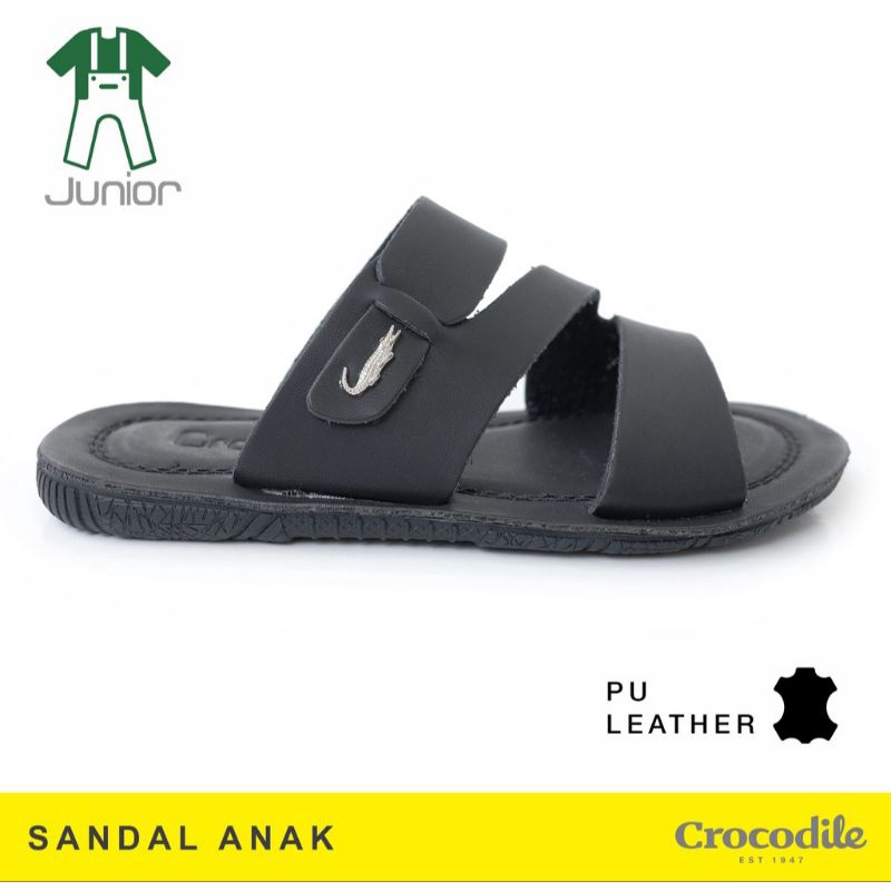 Crocodile Kids - Black Sandal Anak merk Crocodile Original