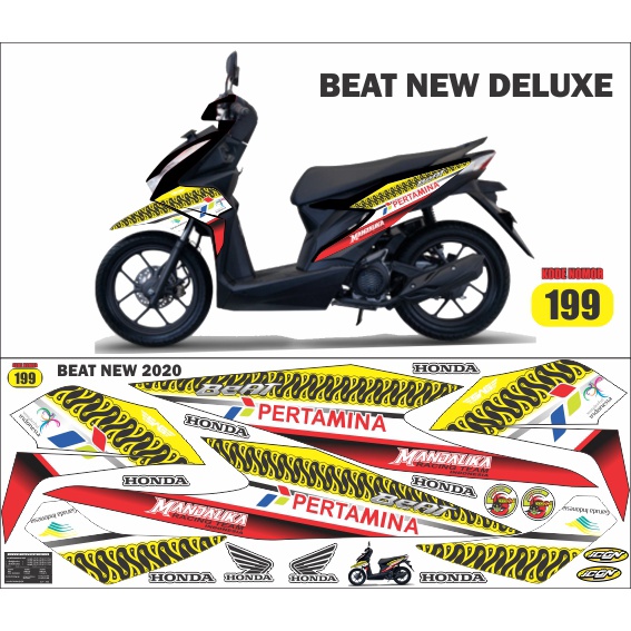 striping/decal/sticker variasi beat 2020 mandalika petronas