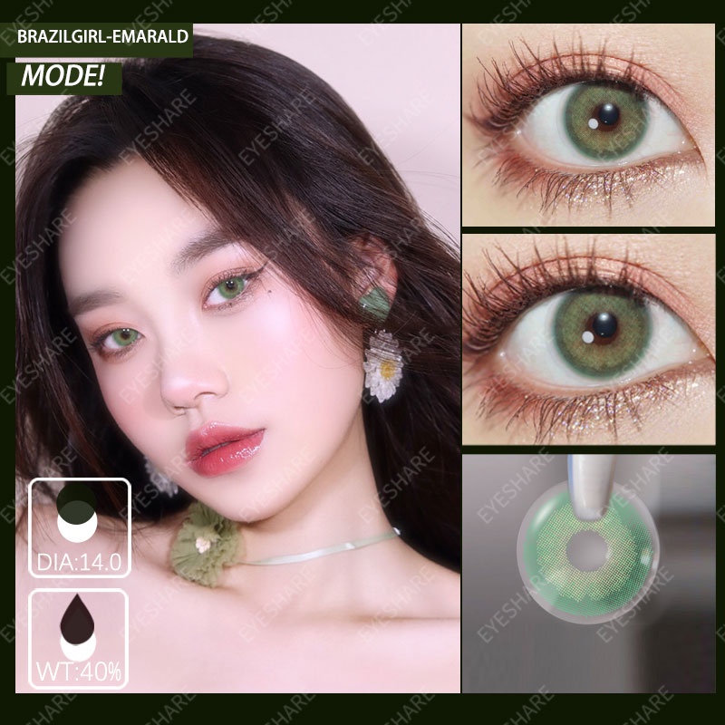 Soflens EYESHARE Diameter 14mm 1 Pasang Lensa Kontak Warna Softlens Mata Normal Softlens Lensa Korean Fashion Style Blue