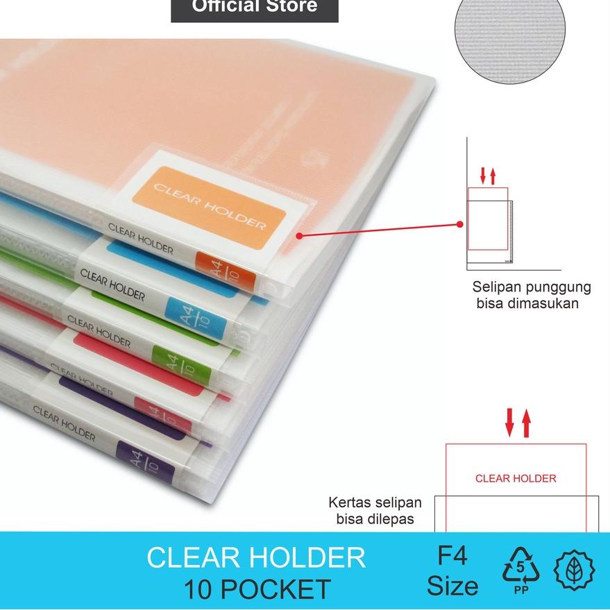 

10.10 HARGA GROSIR Clear Holder/Dokumen Keeper/Display Book/Document Keeper EAGLE Warna Neon F4/FC