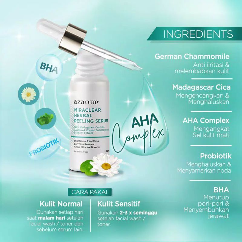 azarine miraclear serum wajah//serum herbal//