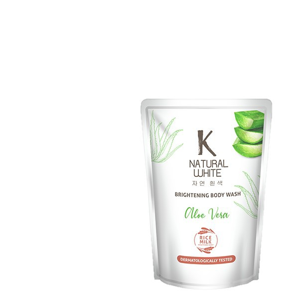 K Natural Bodywash White Aloe Vera Pouch 400ML Twinpack