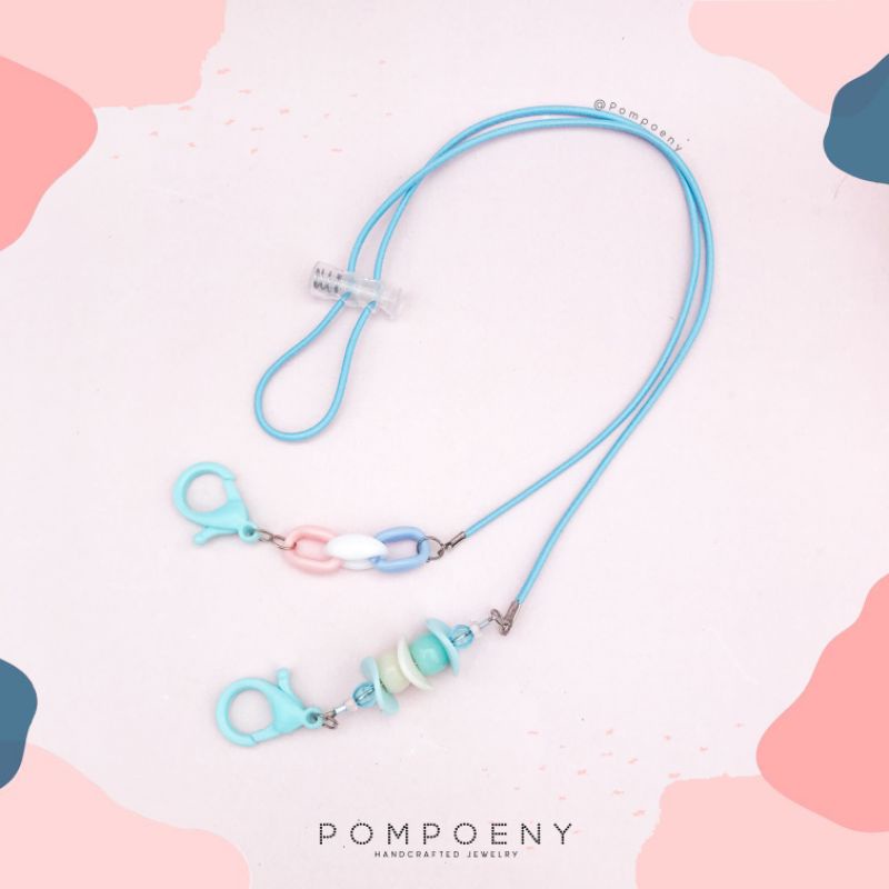Strap Mask - Konektor Masker - Tali Masker - Strap Mask Korea - Strap Masker Kpop -  Konektor Masker Hijab - 2IN1 Strap Mask - Connector Masker - POMPOENY