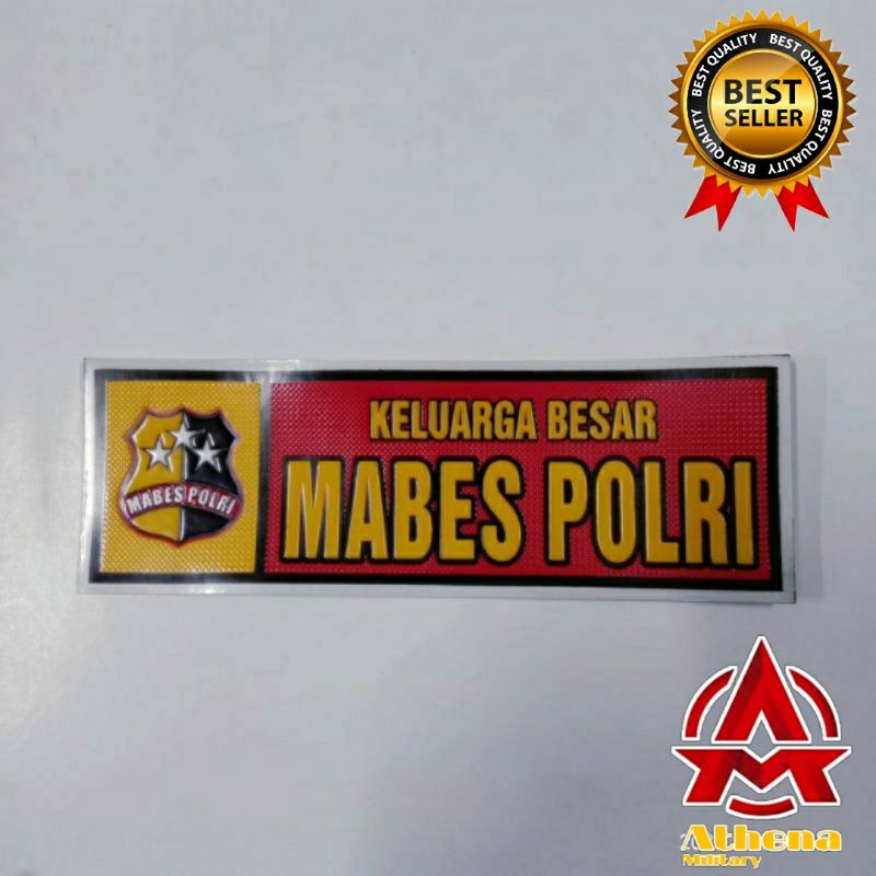 Stiker Embos panjang MABES POLRI | Stiker kaca MABES POLRI | Stiker embos keluarga besar MABES