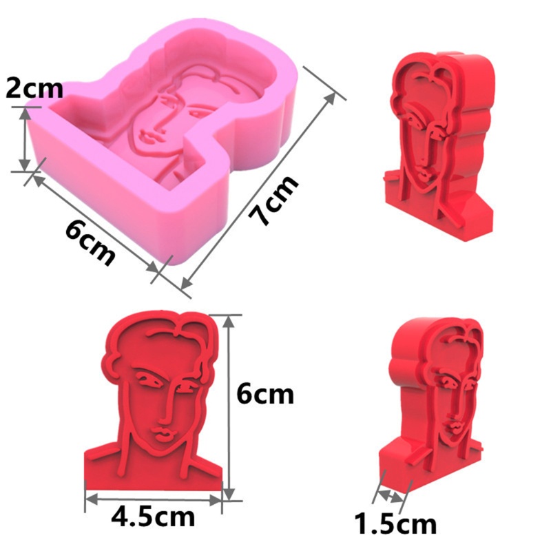 Siy Cetakan Resin Epoksi Lilin Bentuk Manusia Bahan Silikon Untuk Dekorasi Perhiasan Diy
