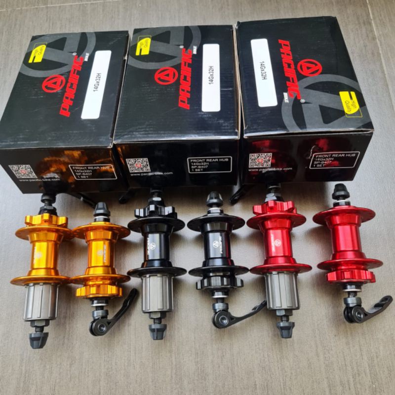 Pacific FRONT REAR HUB 32H" 2 bearing NAP REAR 14G X 32H SP-B407 1Set