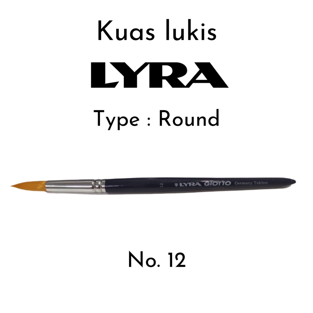 

Kuas Lukis LYRA No. 12 Round Taklon Brush