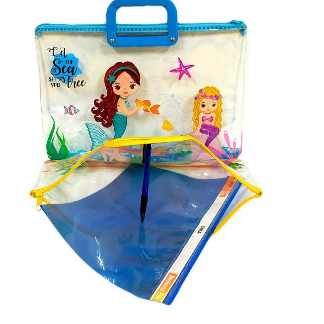 

Menarik.. Map File Folder Zipper Karakter Mermaid/MSP-F2-4/1 Pcs