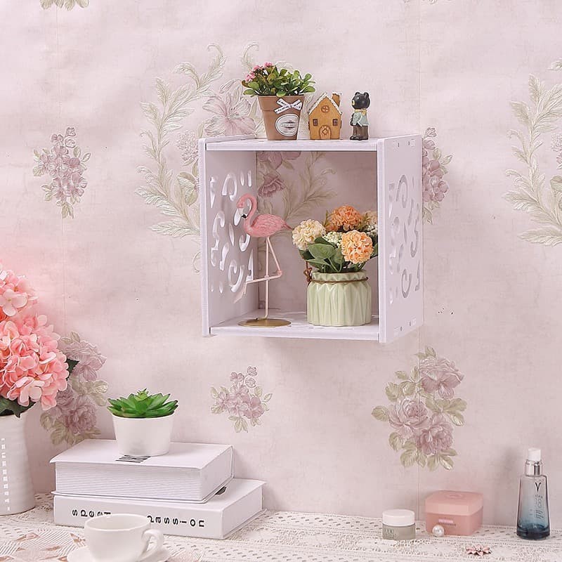 Rak Kubik 1 Ruang Rak DInding Shabby Chic Dekorasi Ruangan