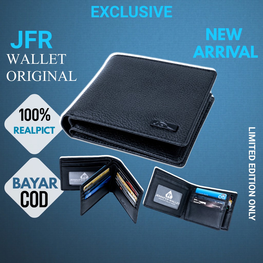 JFR Dompet Pria Kulit Asli Dompet Kulit Asli Pria Wallet Pria Organizer Motif Jeruk 3DML