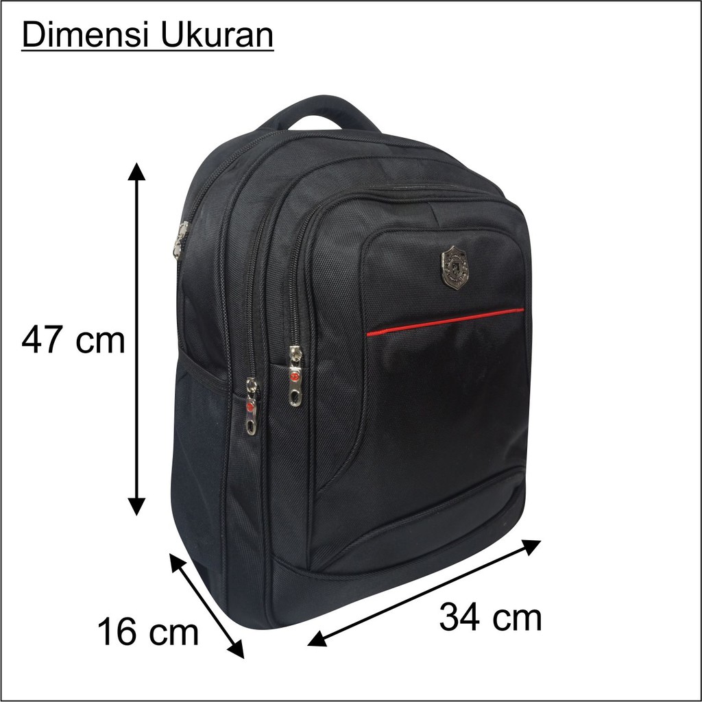 PG 9805 - Tas Ransel Punggung Laptop Pria Wanita Unisex Ukuran 18 Inch Bahan Waterproof