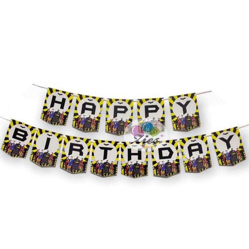 Banner happy birthday batman / banner ulang tahun batman