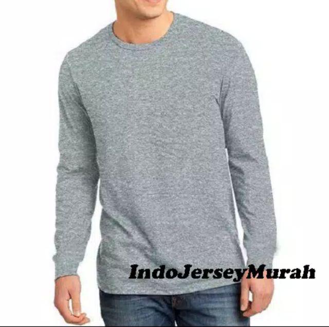  KAOS  LENGAN PANJANG SOFT REAKTIF TUTON POLOS  KATUN 