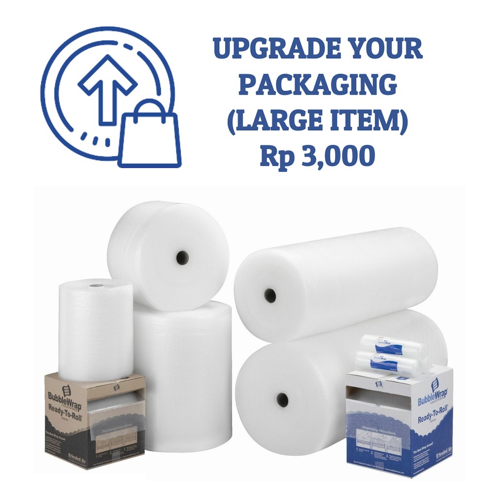 

Extra tambahan bubble wrap LARGE ITEM - UPGRADE PACKAGING LARGE