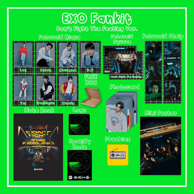 [PROMO] K-POP EXO DON'T FIGHT THE FEELING MINI FANKIT/FANKIT DON'T FIGHT THE FEELING/PAKET HEMAT EXO