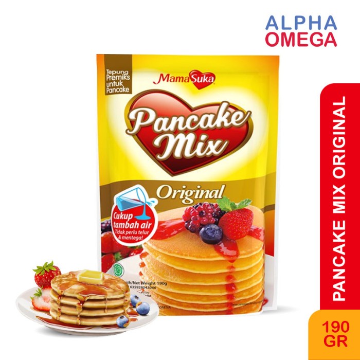 

NEW MAMASUKA PANCAKE MIX ORIGINAL 190 GR - TEPUNG ADONAN INSTAN