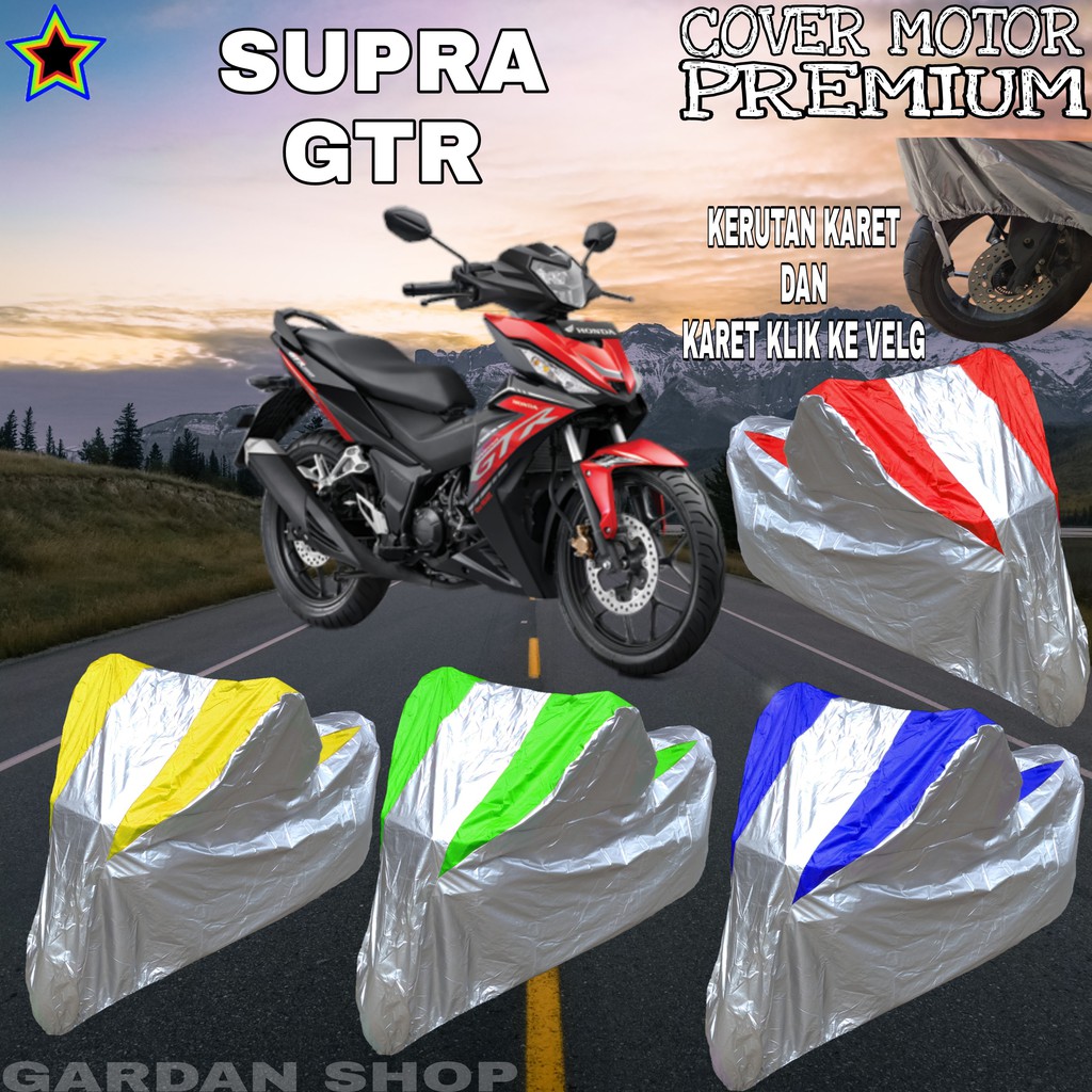 Sarung Motor SUPRA GTR Silver KOMBINASI Body Cover Supra PREMIUM