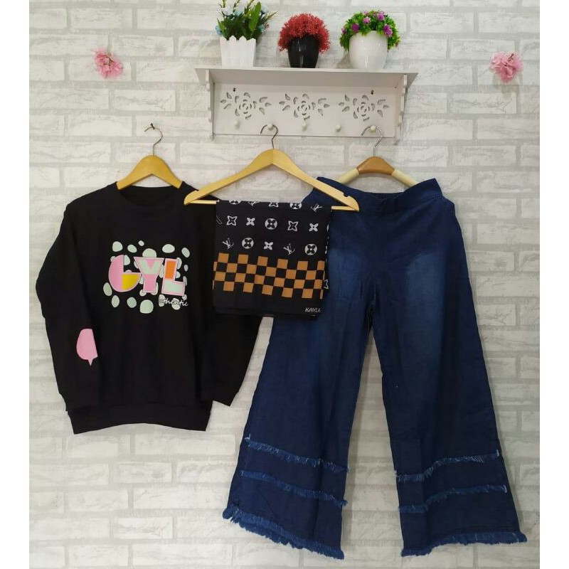 kulot jeans set